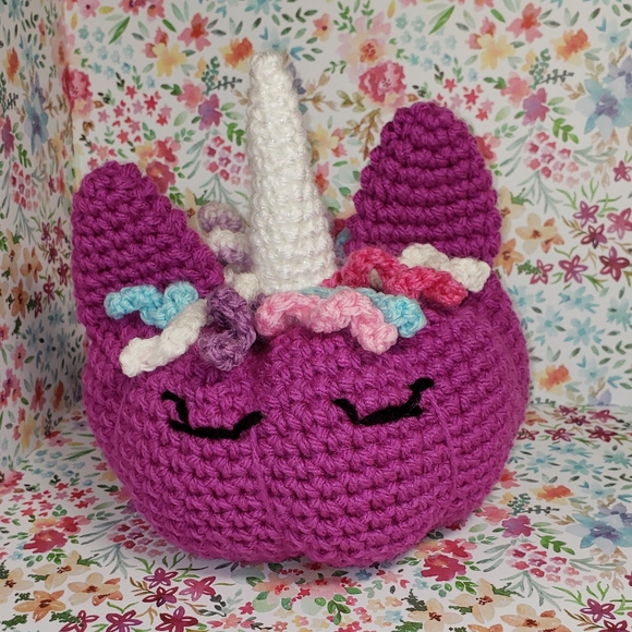Other - 🦄 Handmade Crochet Unicorn Pumpkin